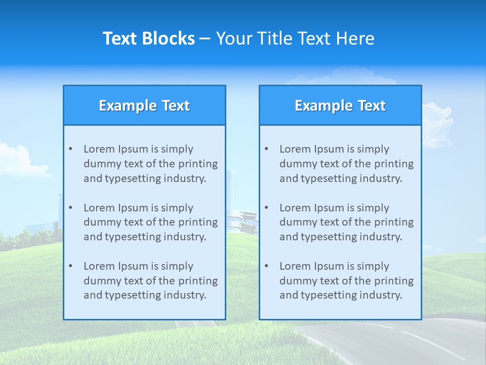 Sky Outdoor Skyscraper PowerPoint Template