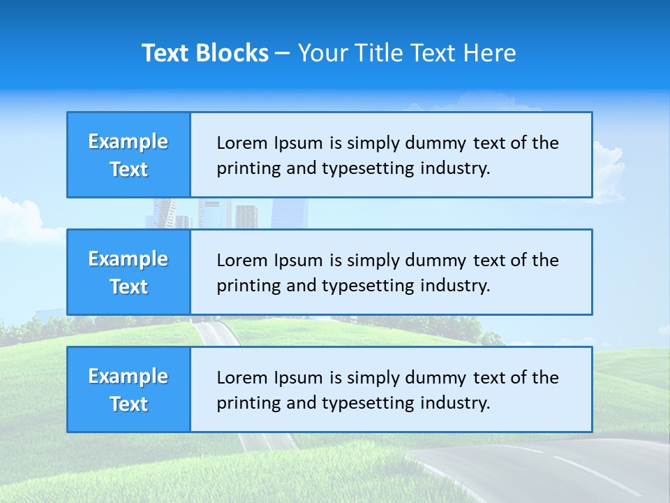 Sky Outdoor Skyscraper PowerPoint Template