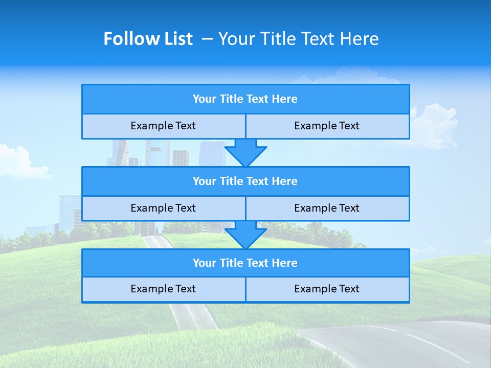 Sky Outdoor Skyscraper PowerPoint Template
