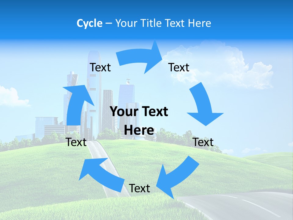 Sky Outdoor Skyscraper PowerPoint Template