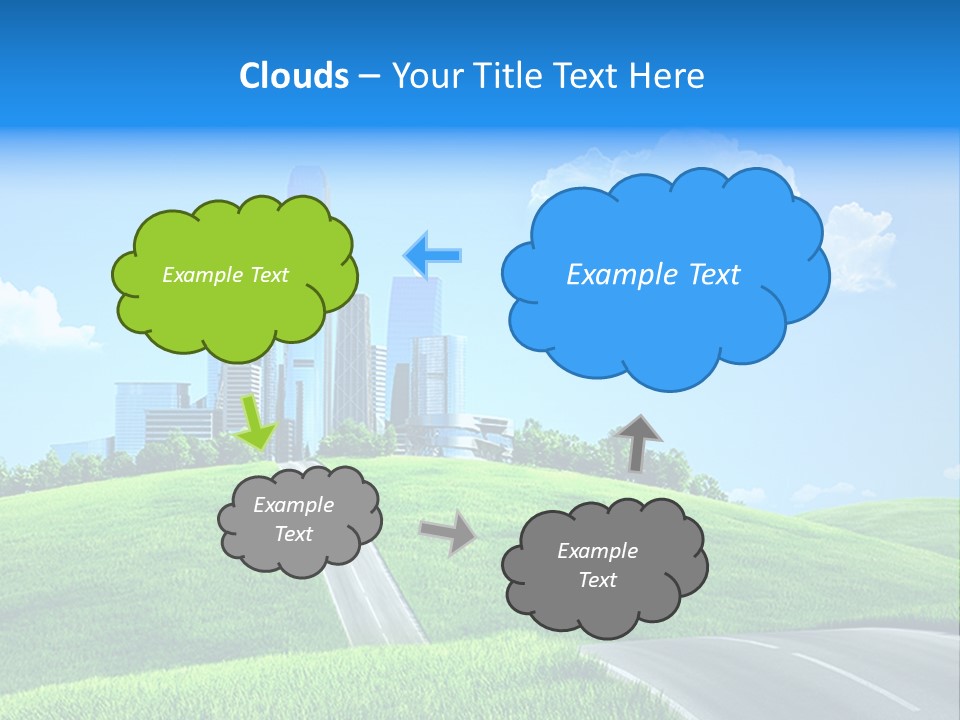 Sky Outdoor Skyscraper PowerPoint Template
