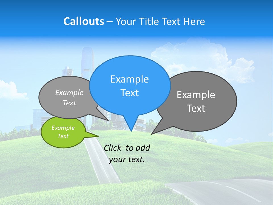 Sky Outdoor Skyscraper PowerPoint Template