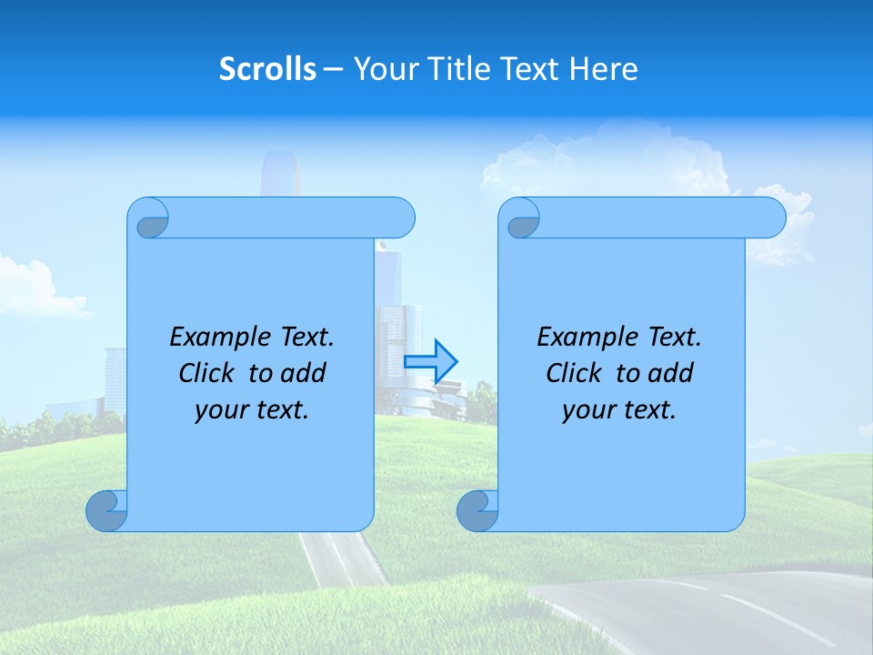 Sky Outdoor Skyscraper PowerPoint Template