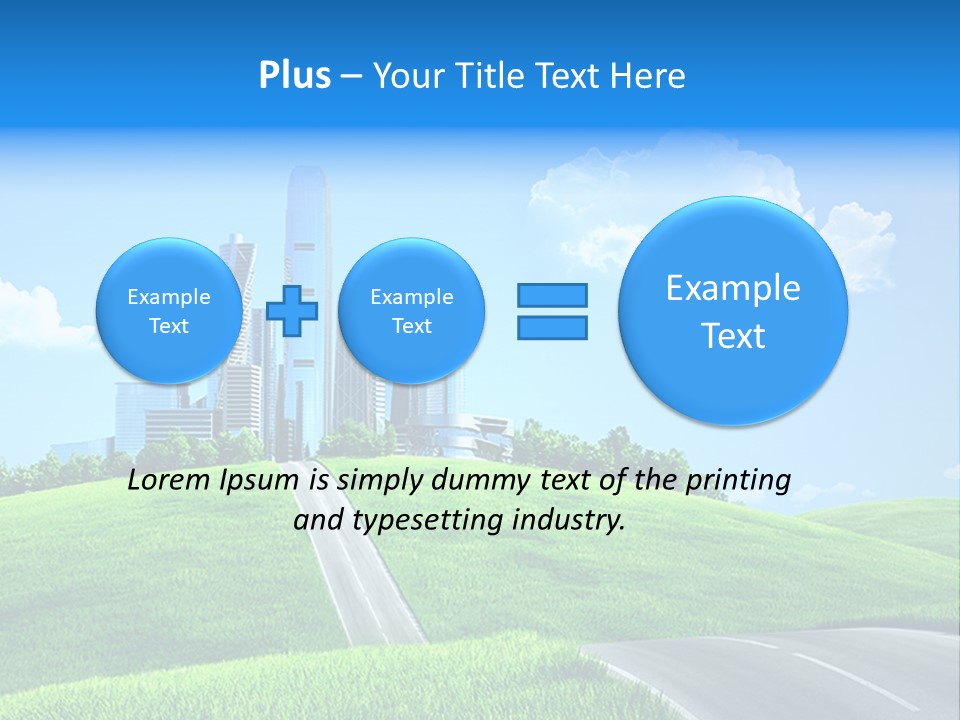 Sky Outdoor Skyscraper PowerPoint Template