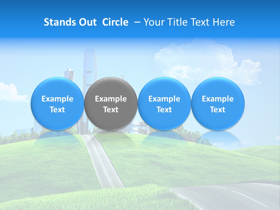 Sky Outdoor Skyscraper PowerPoint Template