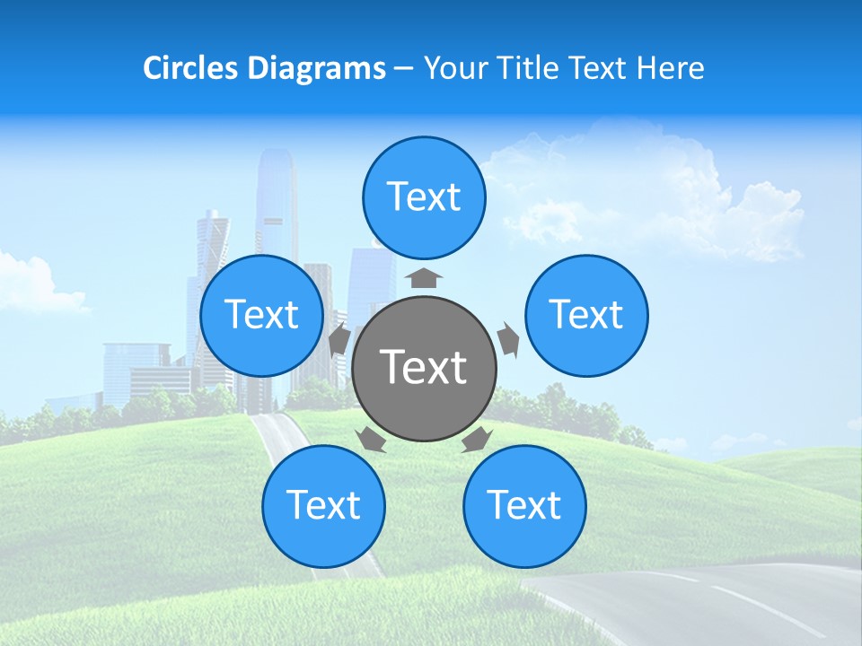 Sky Outdoor Skyscraper PowerPoint Template