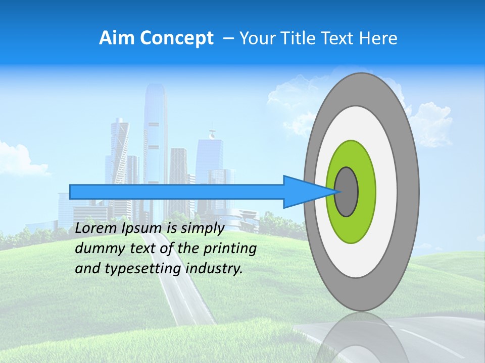 Sky Outdoor Skyscraper PowerPoint Template