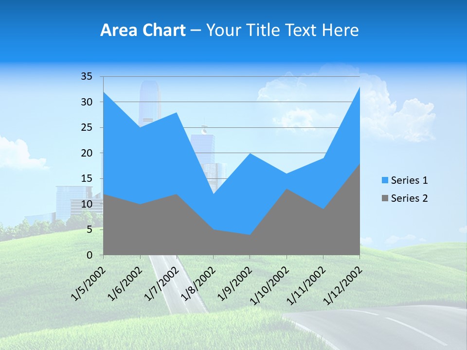 Sky Outdoor Skyscraper PowerPoint Template