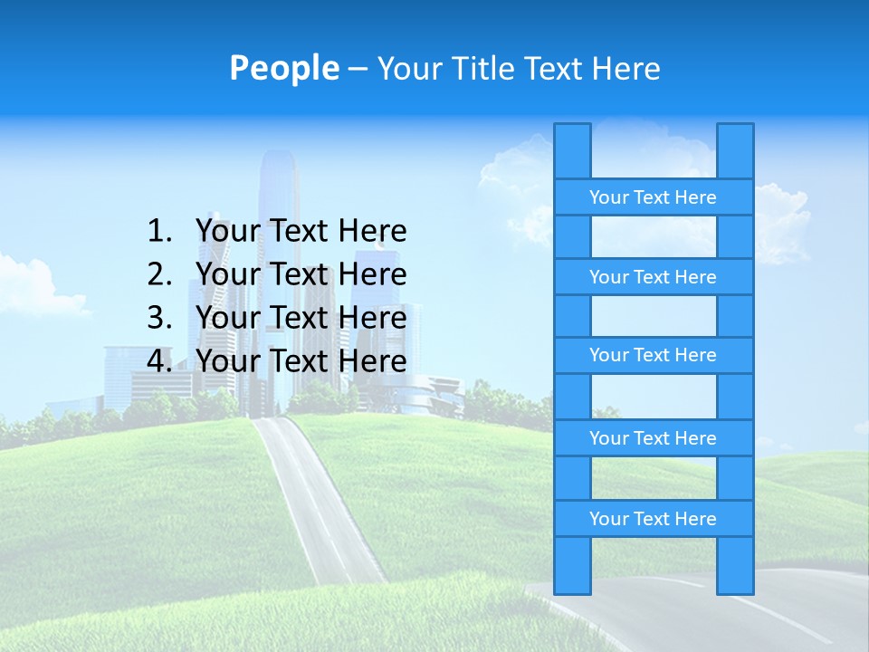 Sky Outdoor Skyscraper PowerPoint Template