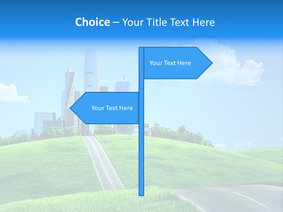 Sky Outdoor Skyscraper PowerPoint Template