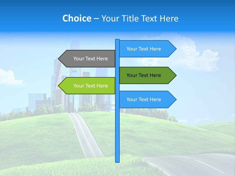 Sky Outdoor Skyscraper PowerPoint Template