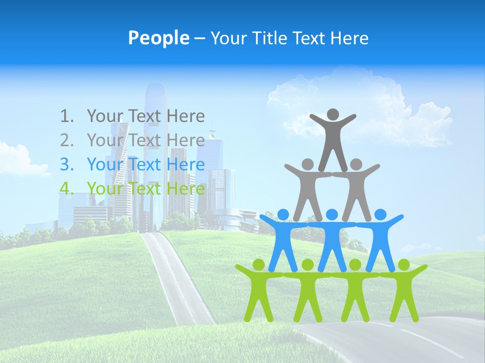 Sky Outdoor Skyscraper PowerPoint Template