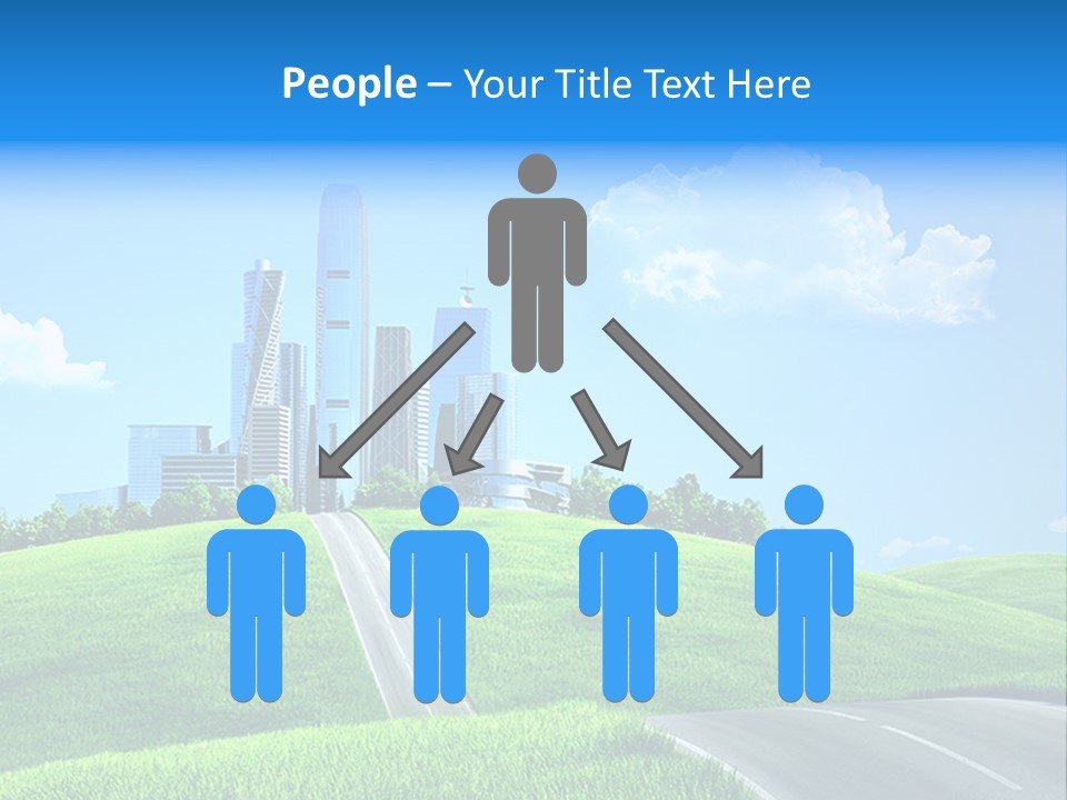 Sky Outdoor Skyscraper PowerPoint Template