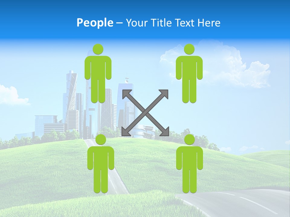 Sky Outdoor Skyscraper PowerPoint Template