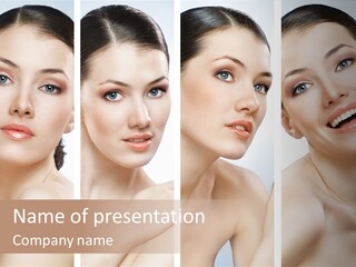 Young Skin Caucasian PowerPoint Template