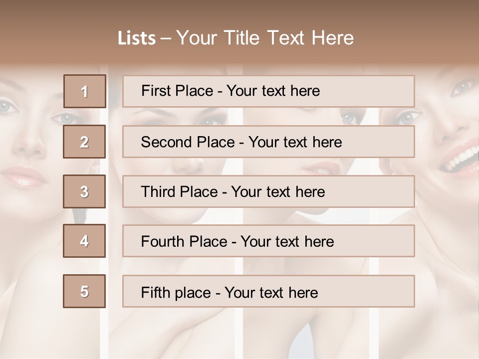 Young Skin Caucasian PowerPoint Template