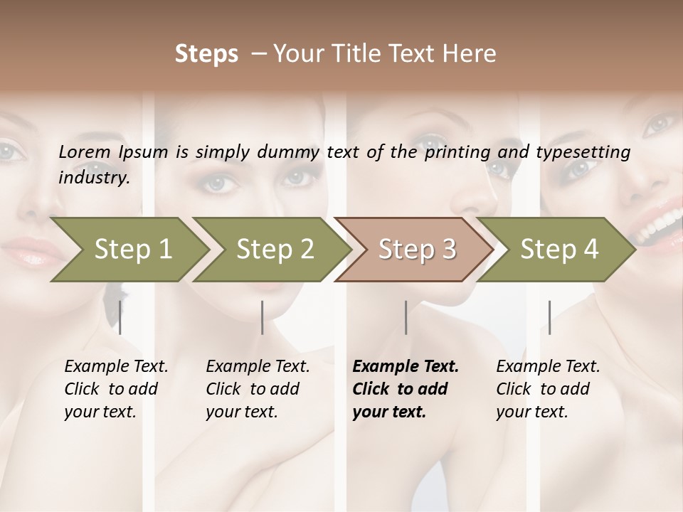 Young Skin Caucasian PowerPoint Template