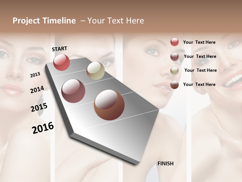 Young Skin Caucasian PowerPoint Template