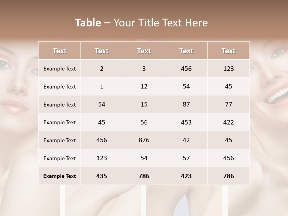 Young Skin Caucasian PowerPoint Template