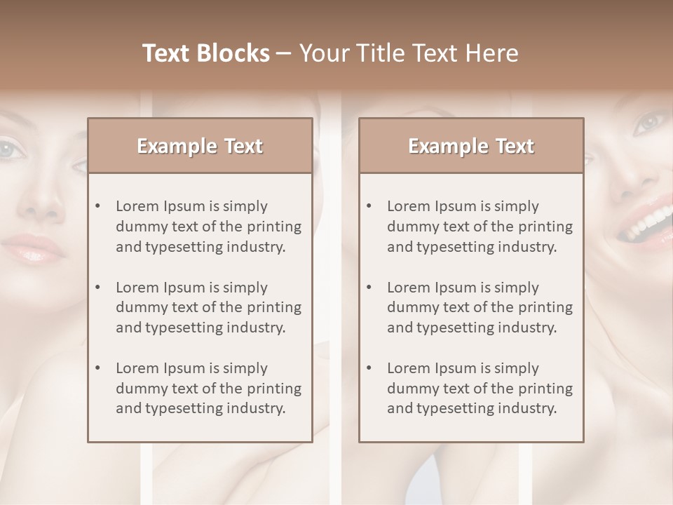 Young Skin Caucasian PowerPoint Template