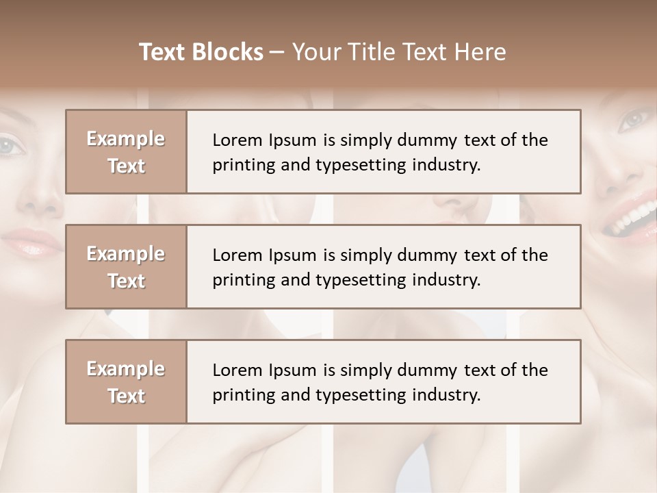 Young Skin Caucasian PowerPoint Template