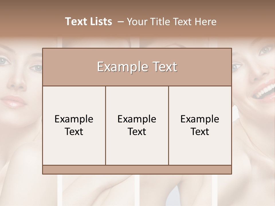 Young Skin Caucasian PowerPoint Template