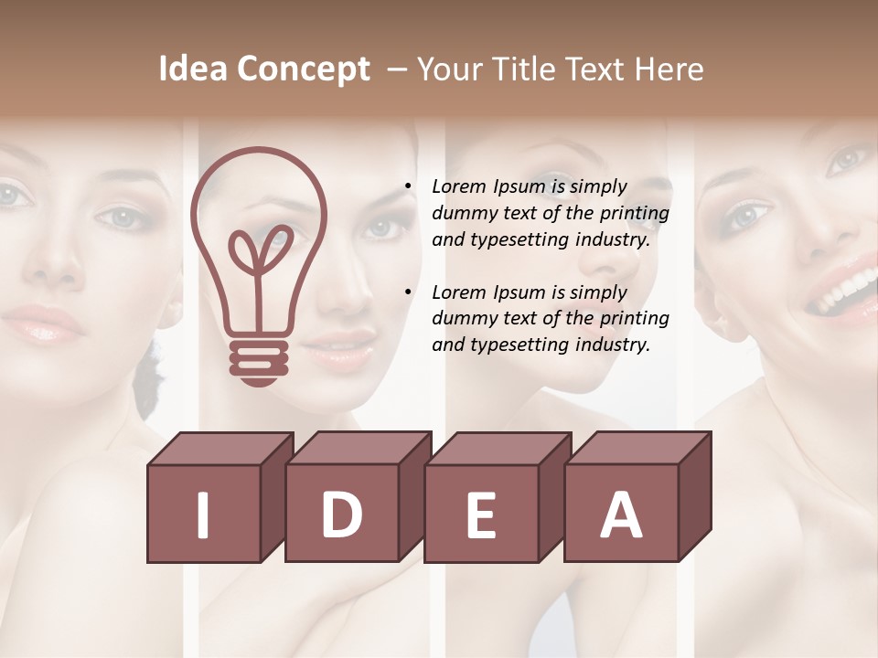 Young Skin Caucasian PowerPoint Template