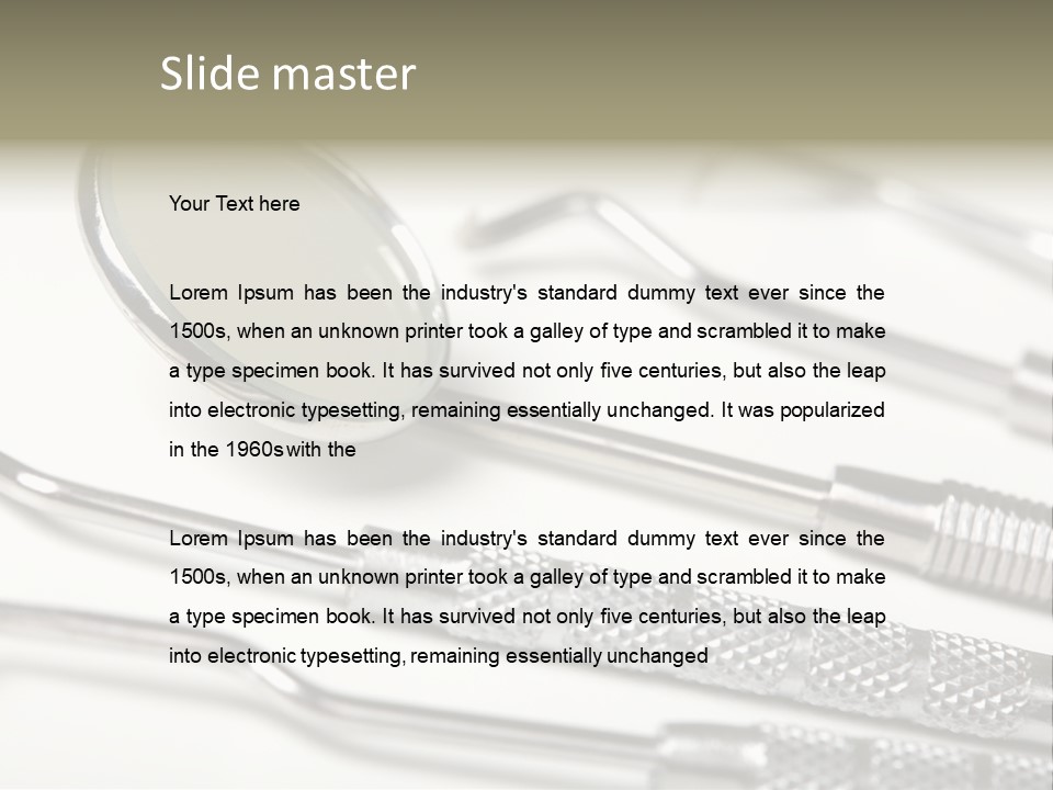 Dentistry Background White PowerPoint Template