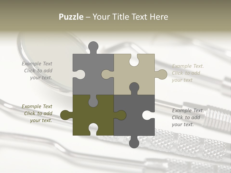 Dentistry Background White PowerPoint Template