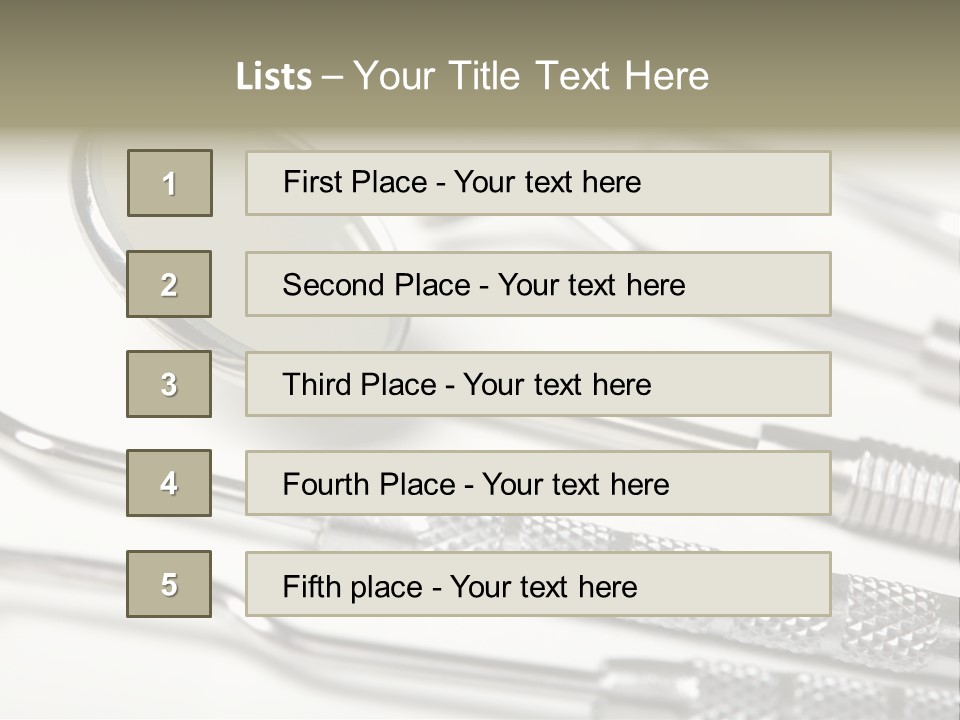 Dentistry Background White PowerPoint Template