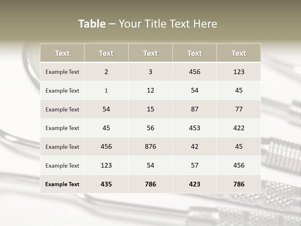 Dentistry Background White PowerPoint Template