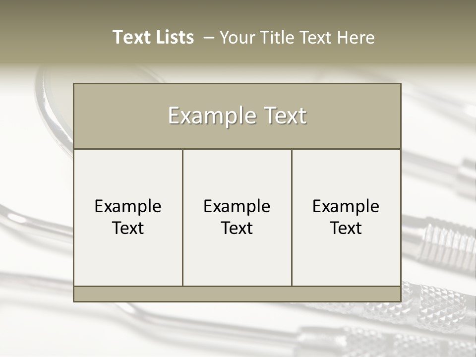 Dentistry Background White PowerPoint Template