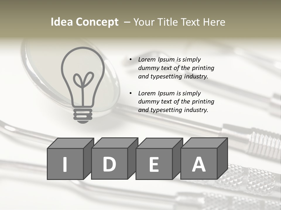 Dentistry Background White PowerPoint Template