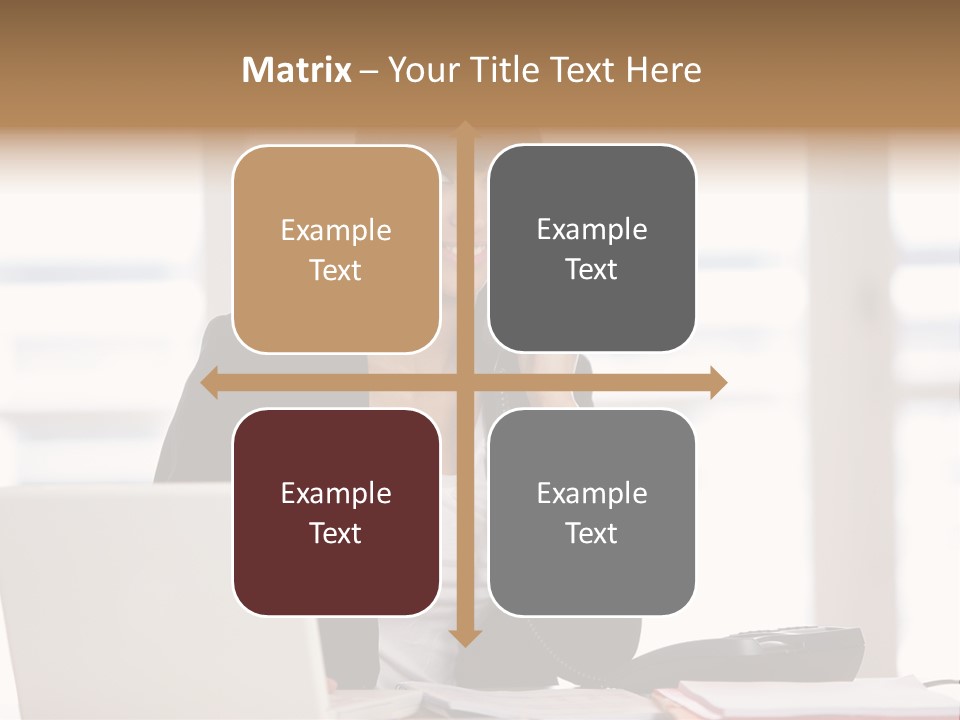 Office Computer Secretary PowerPoint Template