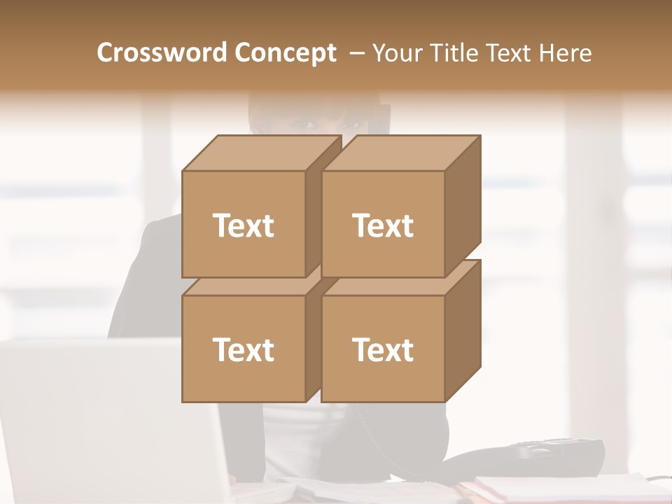 Office Computer Secretary PowerPoint Template