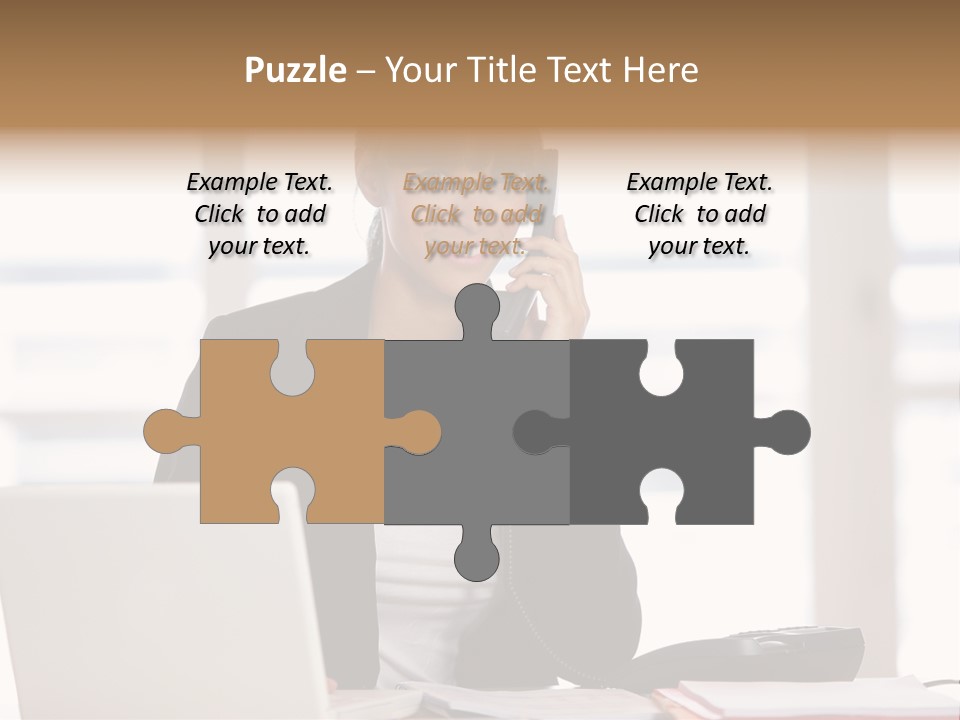 Office Computer Secretary PowerPoint Template
