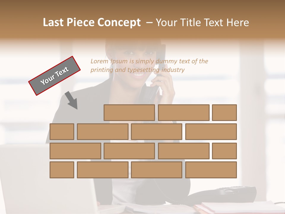 Office Computer Secretary PowerPoint Template