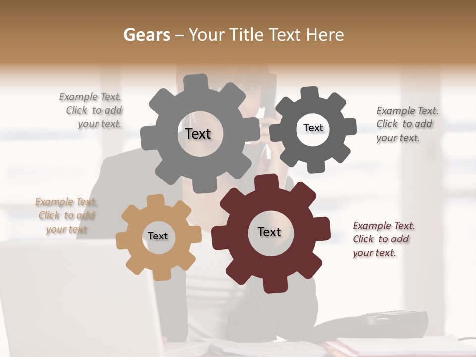 Office Computer Secretary PowerPoint Template