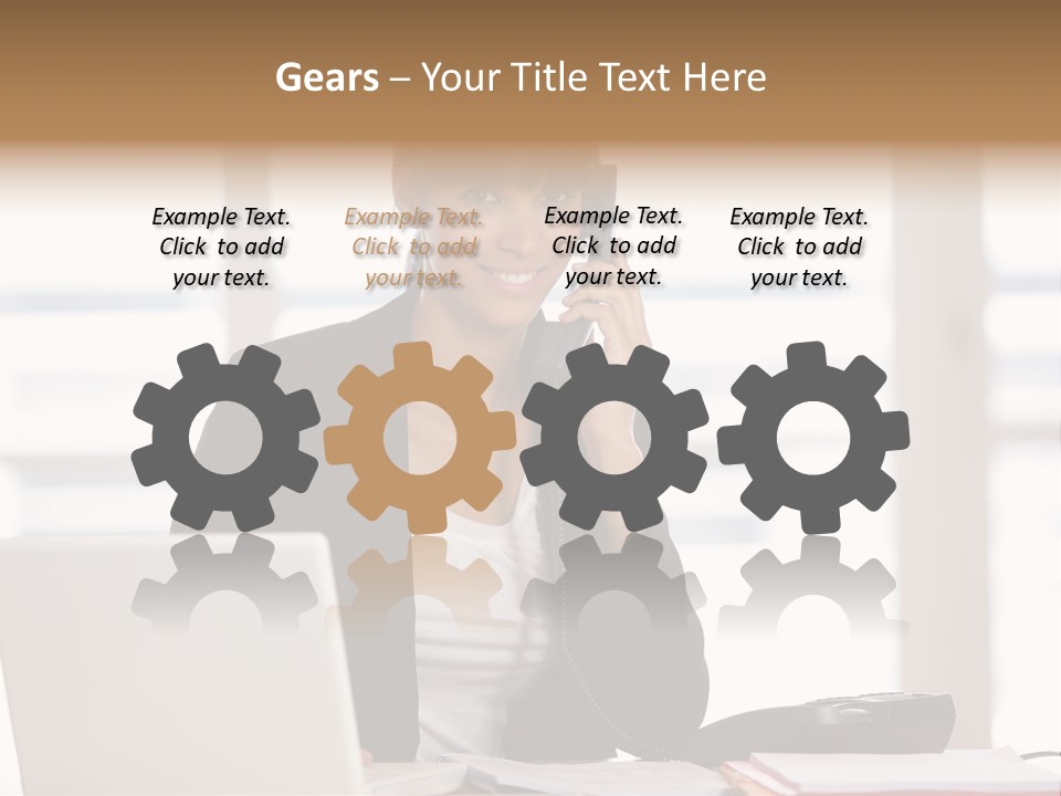 Office Computer Secretary PowerPoint Template