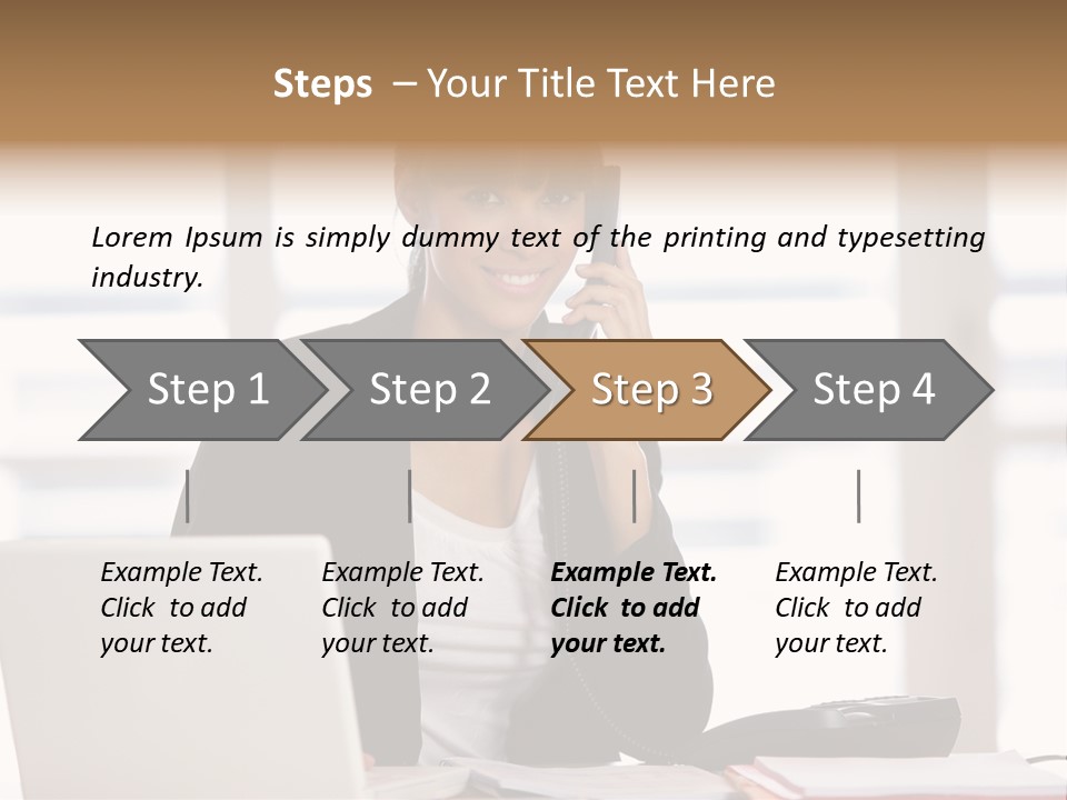 Office Computer Secretary PowerPoint Template