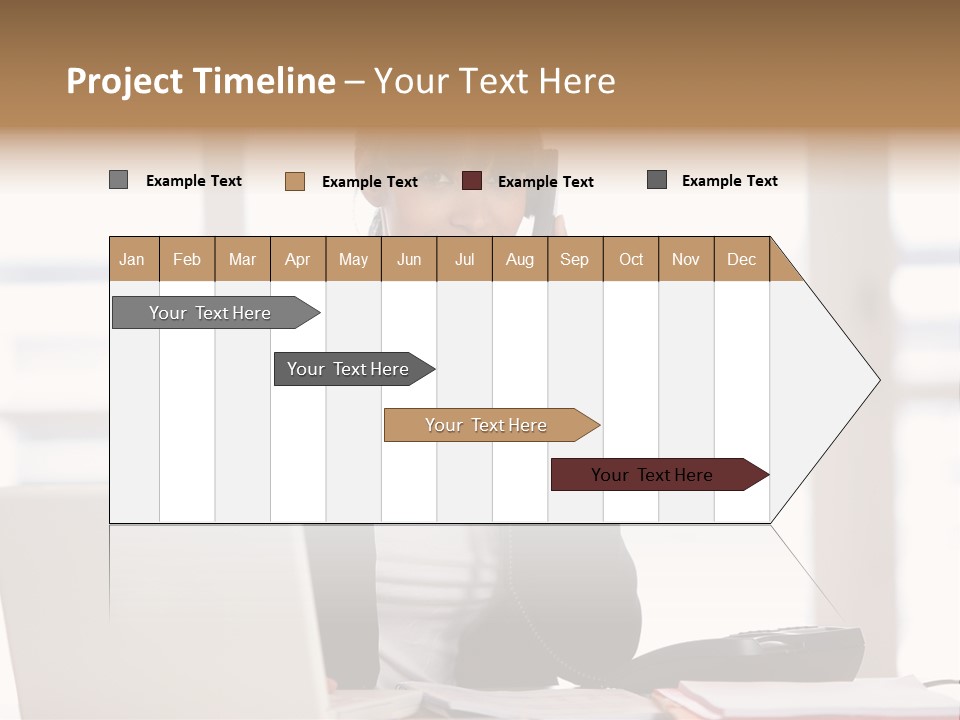 Office Computer Secretary PowerPoint Template
