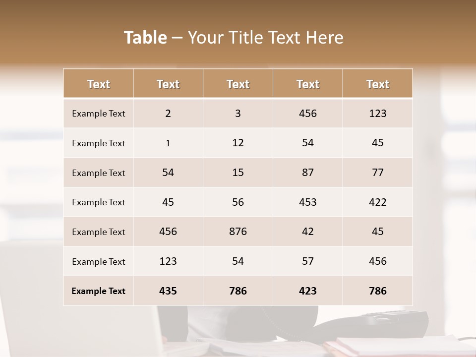 Office Computer Secretary PowerPoint Template