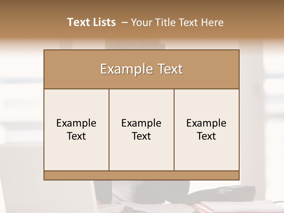 Office Computer Secretary PowerPoint Template