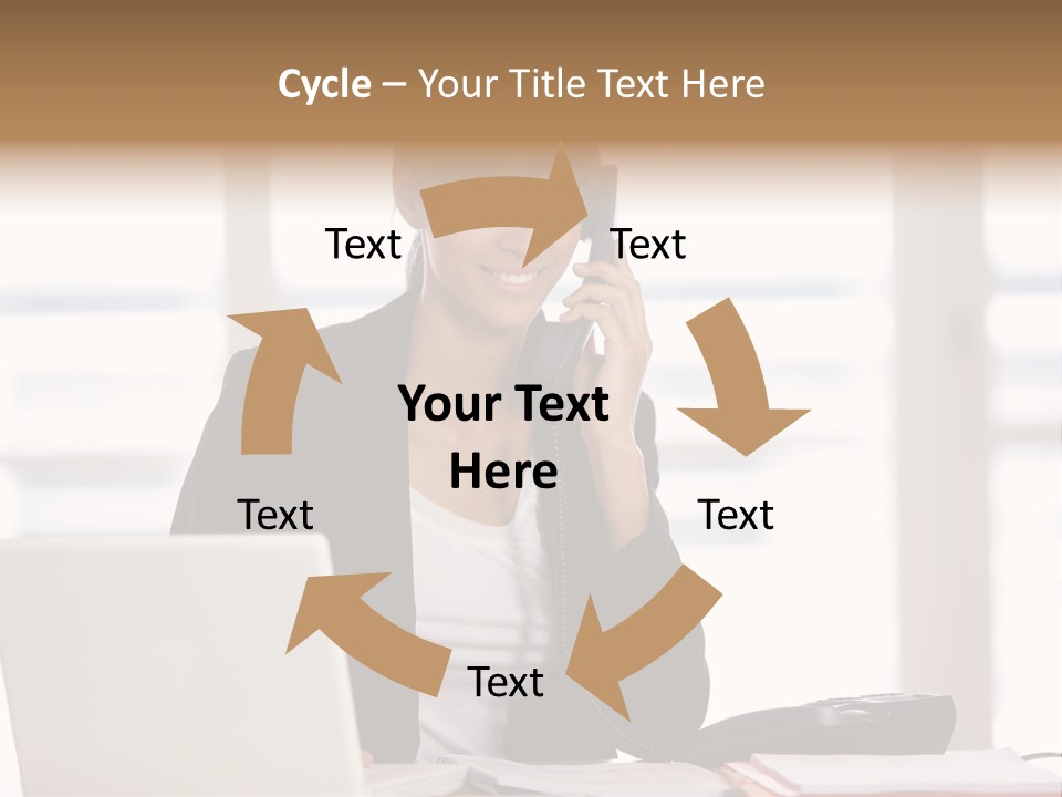 Office Computer Secretary PowerPoint Template