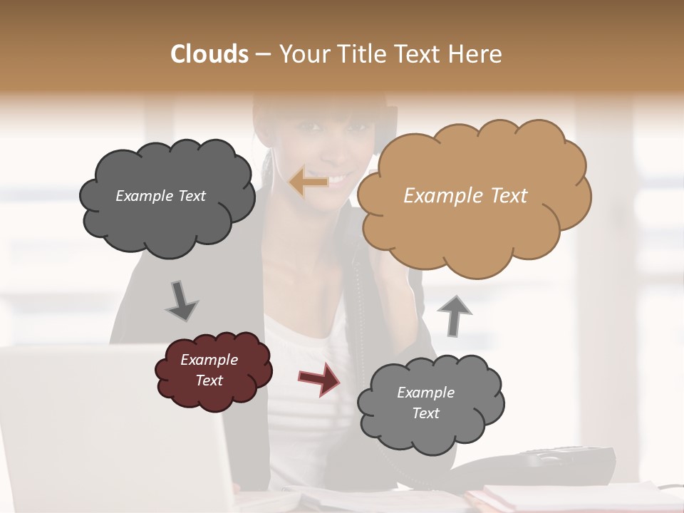 Office Computer Secretary PowerPoint Template