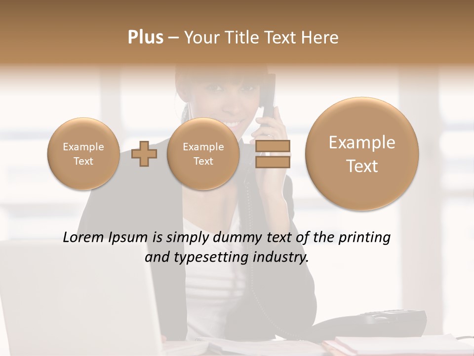 Office Computer Secretary PowerPoint Template