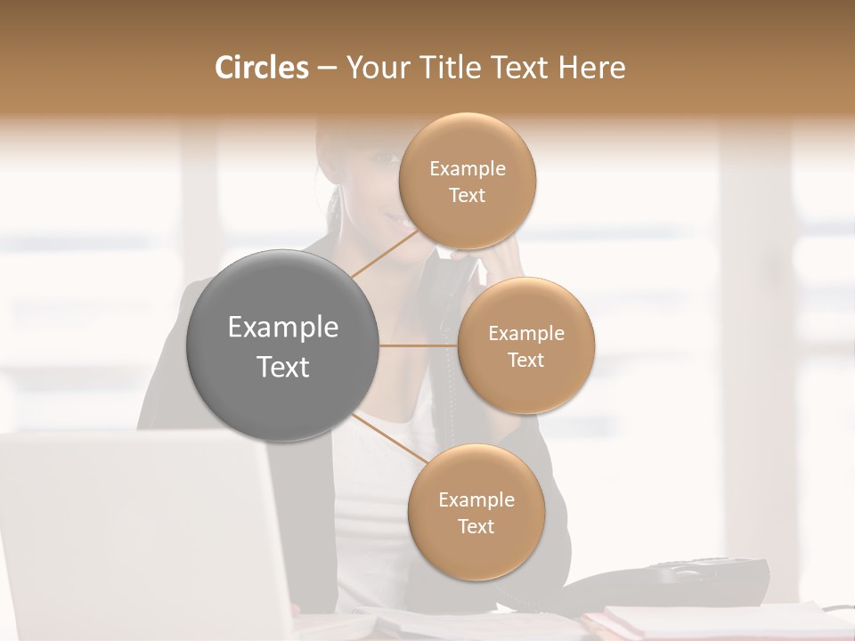 Office Computer Secretary PowerPoint Template