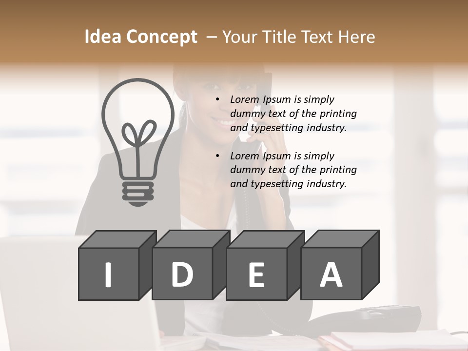 Office Computer Secretary PowerPoint Template