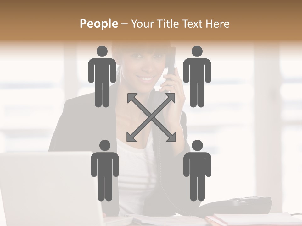 Office Computer Secretary PowerPoint Template