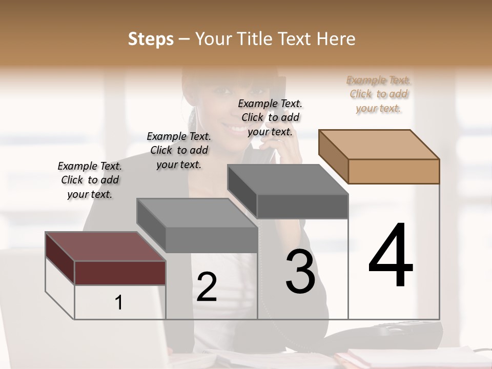 Office Computer Secretary PowerPoint Template